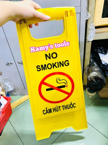 Biển cảnh báo chữ A cấm hút thuốc No Smoking