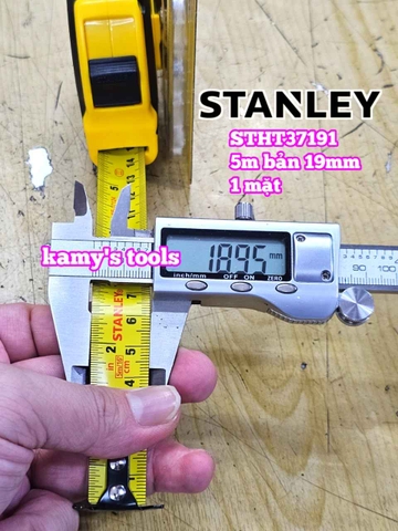 Thước cuộn thép 5m thước kéo 5 mét 1 mặt hệ mét inch bản 19mm Stanley STHT37191