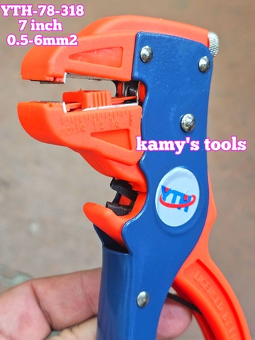 Kìm tuốt dây điện mỏ vịt YTH-78-318 tuốt dây 0.5-6mm2 dài 7 inch