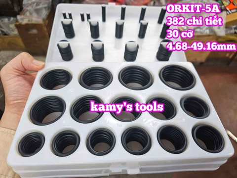 Hộp gioăng sin oring ron cao su vòng đệm 382 chi tiết ORKIT-5A Wetools 4.68-49.16mm