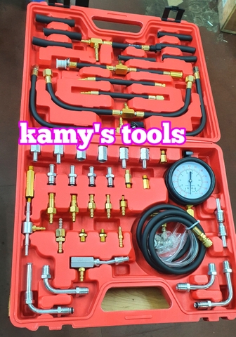 Bộ đồng hồ đo áp suất hệ thống nhiên liệu động cơ bơm xăng 42 chi tiết TU-443, dụng cụ kiểm tra áp suất bơm xăng