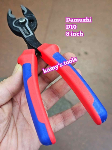 Kìm 2 lỗ điều chỉnh vặn bulong tán đầu ốc vít dài 8 inch 205mm miệng mở 4-22mm DAMUZHI DMZ-D10