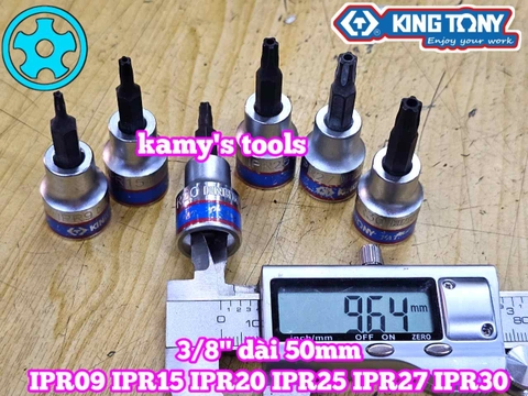 Đầu tuýp sao 5 cạnh Kingtony 3/8 inch IPR09 302D09-IPR15 302D15-IPR20 302D20-IPR25 302D25-IPR27 302D27-IPR30 302D30