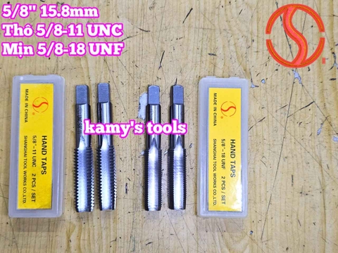 Bộ taro hệ inch tạo ren trong 5/8 inch (15.8mm) Shanghai bước ren thô và mịn 5/8-11 UNC 5/8-18 UNF