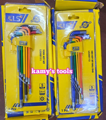Bộ khóa lục giác bi và bông hoa thị LS+ 9 cây model LS200112 và LS200111