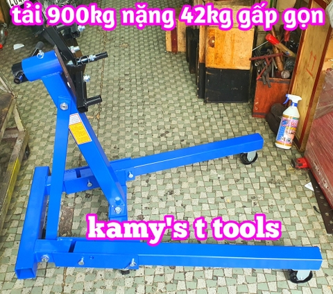 Giá đỡ treo tháo lắp máy động cơ 2000lbs 900kg xoay 360 độ gấp gọn được nặng 42kg không bao bì