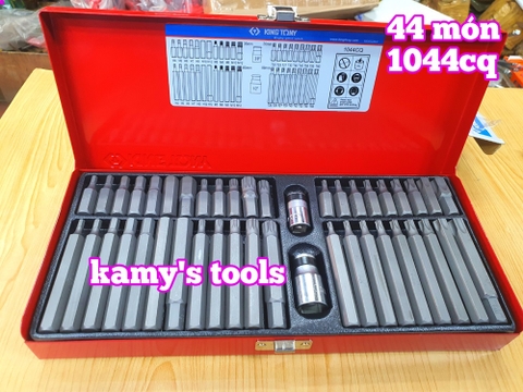 Bộ đầu mũi vít lục giác sao mở mec 44 món Kingtony model 1044CQ