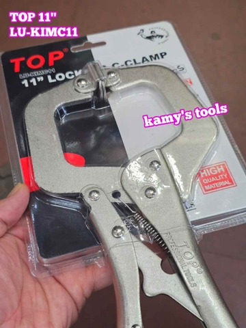 Kìm bấm chết mỏ kẹp hàn chữ C càng cua Top 11 inch 280mm mở miệng 80mm model LU-KIMC11
