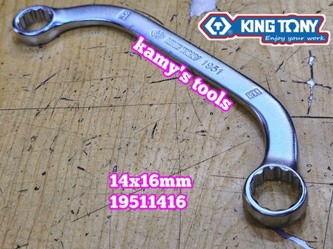 Cờ lê 2 đầu vòng trái me Kingtony 14x16mm 19511416