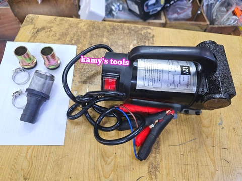 Máy bơm dầu nhớt bơm hút diesel nhiên liệu mini 12v 24v 220v công suất 200w