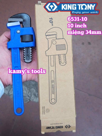 Mỏ lết răng Kingtony 10 inch 250mm 6531-10 mở miệng 34mm