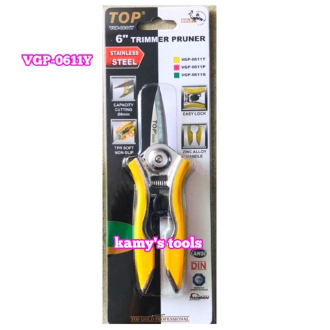 VGP-0611Y Kéo cắt cành cây nhọn 6 inch 150mm cán vàng TOP