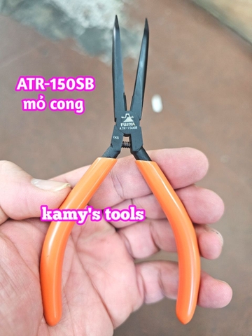 ATR-150SB Kìm mũi nhọn không răng loại cong mini Fujiya dài 150mm