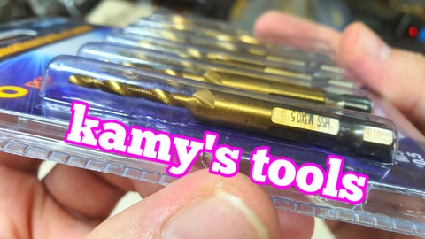 Bộ 6 mũi khoan Taro M3-M10 thép inox HSS phủ Titanium tạo lỗ ren bắt vít, ta rô