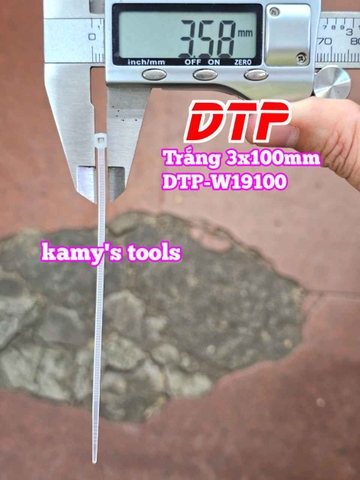 Dây rút dây thít nhựa màu đen trắng 3x100mm DTP-W19100 DTP-B19100 (1 bịch/100 sợi)