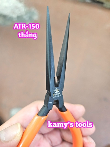 ATR-150S Kìm mũi nhọn không răng loại thẳng mini Fujiya dài 150mm