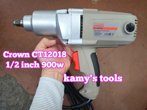 Máy siết bulong điện Crown 1/2 inch CT12018 900w 325Nm 2100 vòng/phút
