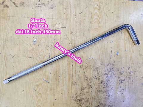 Cần tuýp siết đầu cong L 1/2 inch Santa dài 18 inch 450mm Santa, cần L 1/2 inch, cần tuýp L 1/2 inch 86-117