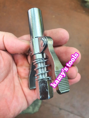 Đầu bơm mỡ bôi trơn kẹp vú mỡ nhanh áp suất cao 2 tai 6 chấu dạng kẹp khóa