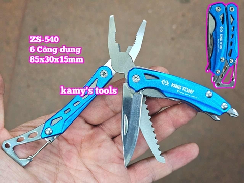 Kìm xếp đa năng bỏ túi Kingtony ZS540 (ZS-540) 6 công dụng 85x30x15mm