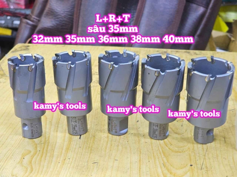 Mũi khoan từ có hợp kim L+R+T dài 35mm cỡ 32mm 35mm 36mm 38mm 40mm