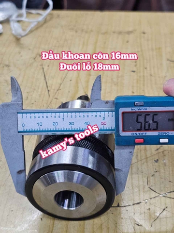 Đầu khoan đầu kẹp mũi khoan sắt 1-16mm lỗ côn B18 Wetoools WT-DC16B18