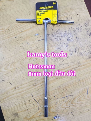 Cần tuýp chữ T loại dài Hotssman lọt lòng khoảng 45mm-50mm cỡ 8mm 10mm 12mm 13mm 14mm 17mm