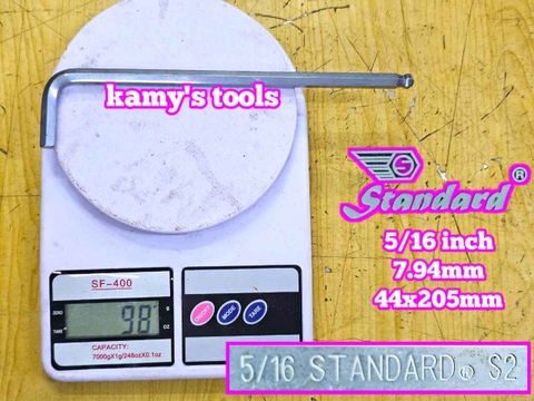 Lục giác hệ inch Standard 5/16 inch 7.94mm dài 44x205mm STD-68108