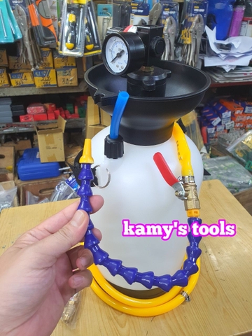 Bình bơm dầu cầu bơm dầu hộp số sàn số tự động khí nén 5 lít có van điều chỉnh áp suất