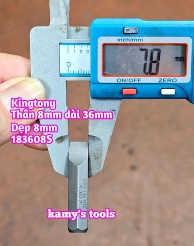 Mũi vít dẹp đóng Kingtony thân 8mm dài 36mm dẹp 8mm 10mm 12mm model 183608S 183610S 183612S