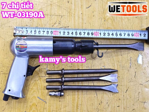 Máy đục hơi bê tông khí nén 7 chi tiết 190mm Wetools WT-03190A