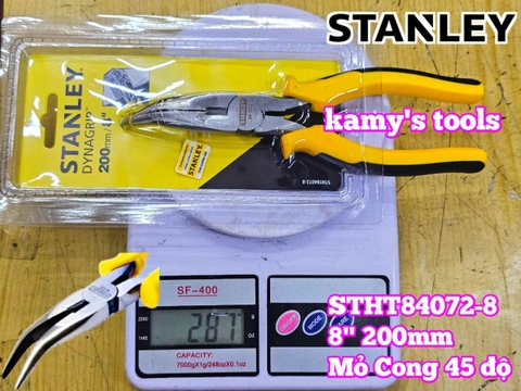 Kìm mỏ nhọn cong 45 độ 8 inch 200mm Stanley STHT84072-8