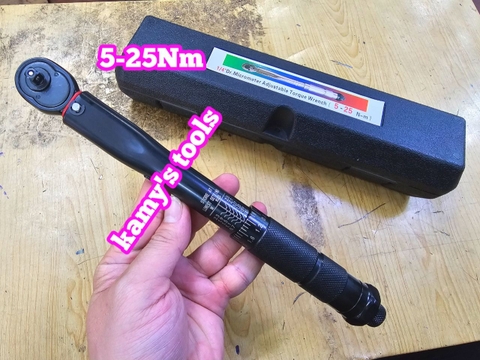 Cần siết lực chỉnh lực đen 1/4 inch 5-25Nm dài 265mm