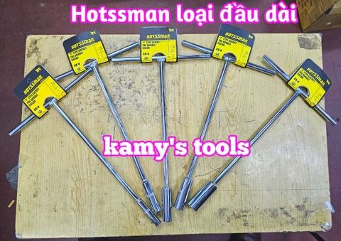 Cần tuýp chữ T loại dài Hotssman lọt lòng khoảng 45mm-50mm cỡ 8mm 10mm 12mm 13mm 14mm 17mm