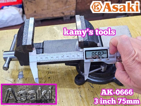 Ê tô bàn nguội xoay Asaki ngàm 75mm 3 inch AK-0666