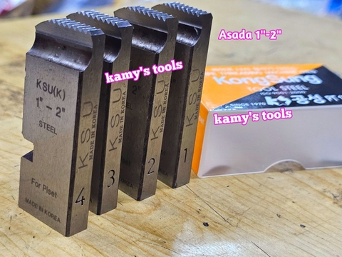 Dao tiện ren ống thép sắt tráng kẽm Asada hiệu KSU Kong Sung 1-2 inch 34mm-60mm hệ ren thông dụng BSPT
