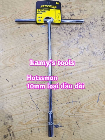 Cần tuýp chữ T loại dài Hotssman lọt lòng khoảng 45mm-50mm cỡ 8mm 10mm 12mm 13mm 14mm 17mm