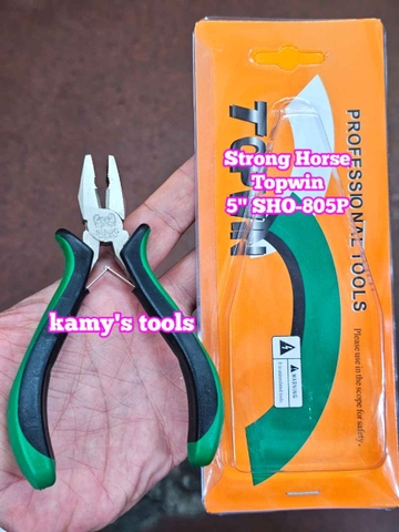 Kìm điện bằng có răng 5 inch 125mm SHO-805P Strong Horse Topwin
