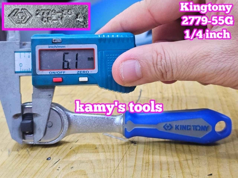 Cần tuýp siết tự động 1/4 inch Kingtony 2779-55G dài 134mm