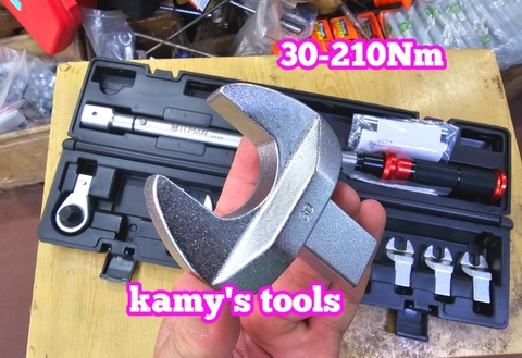 Cần siết cân chỉnh lực đổi đầu 1/2 inch 30-210Nm 9 cờ lê miệng 13-30mm