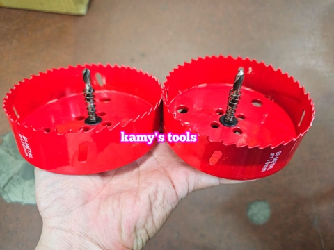 Mũi khoét lỗ tròn đa năng, mũi khoét sắt, mũi khoét gỗ HSS Bi Metal 85mm 90mm 95mm 100mm 110mm 120mm 130mm 140mm