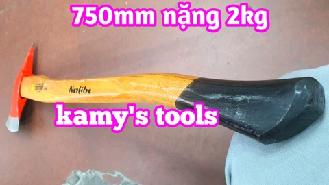 Búa rìu bổ củi, chặt cây, làm vườn, thoát hiểm, cứu hộ đa năng 2kg dài 750mm Sơn Tùng
