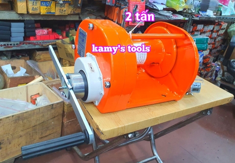Tời quay tay 2 tấn Nitto nặng 26kg chưa bao gồm cáp, tải trọng nâng và kéo 2 tấn
