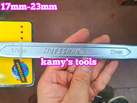 Cờ lê 2 đầu vòng 17-23mm Hotssman tăng xích sên xe máy, mở nắp xupap, mở ống xả nhớt, ốc đùm bánh xe sau