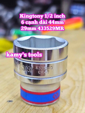 Đầu tuýp trắng ngắn 1/2 inch Kingtony 6 cạnh 28mm 29mm 30mm 32mm 433529MR 433529MR 433530MR 433532MR