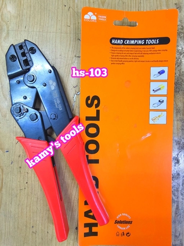 Kìm bấm cos đầu nón mũ chụp phủ nhựa Fasen HS-103 0.5-6mm2 dài 225mm