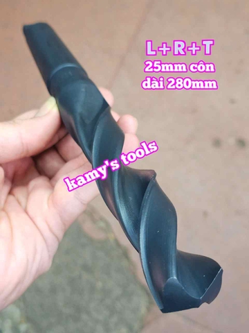 Mũi khoan sắt đuôi côn 25mm L+R+T dài 280mm LRT-52325A
