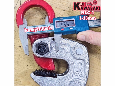 Kẹp tôn ngang 1 tấn Kawasaki HLC-1 kẹp 1-13mm