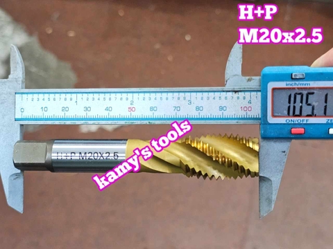 Mũi taro xoắn vàng HSS H+P M20x2.5 dài 105mm HPTT-2025