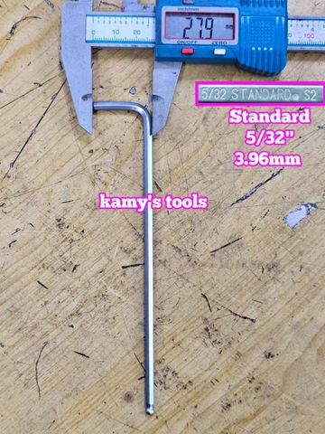 Lục giác bi hệ inch Standard 5/32 inch 3.96mm dài 145x28mm STD-68532